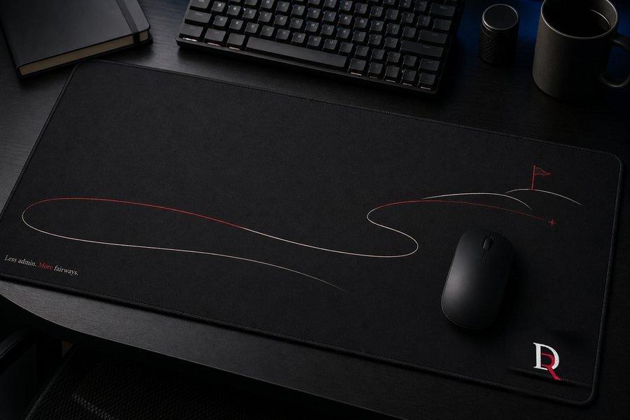 The Fairway Desk Mat mockup